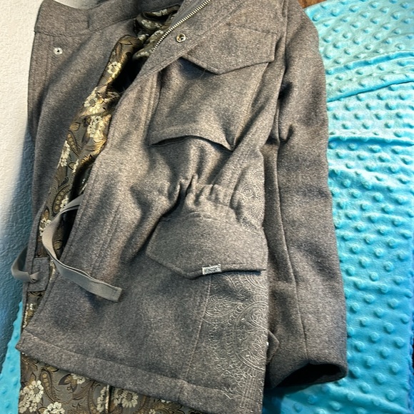 Subscript wool blend military style jacket - Picture 13 of 16